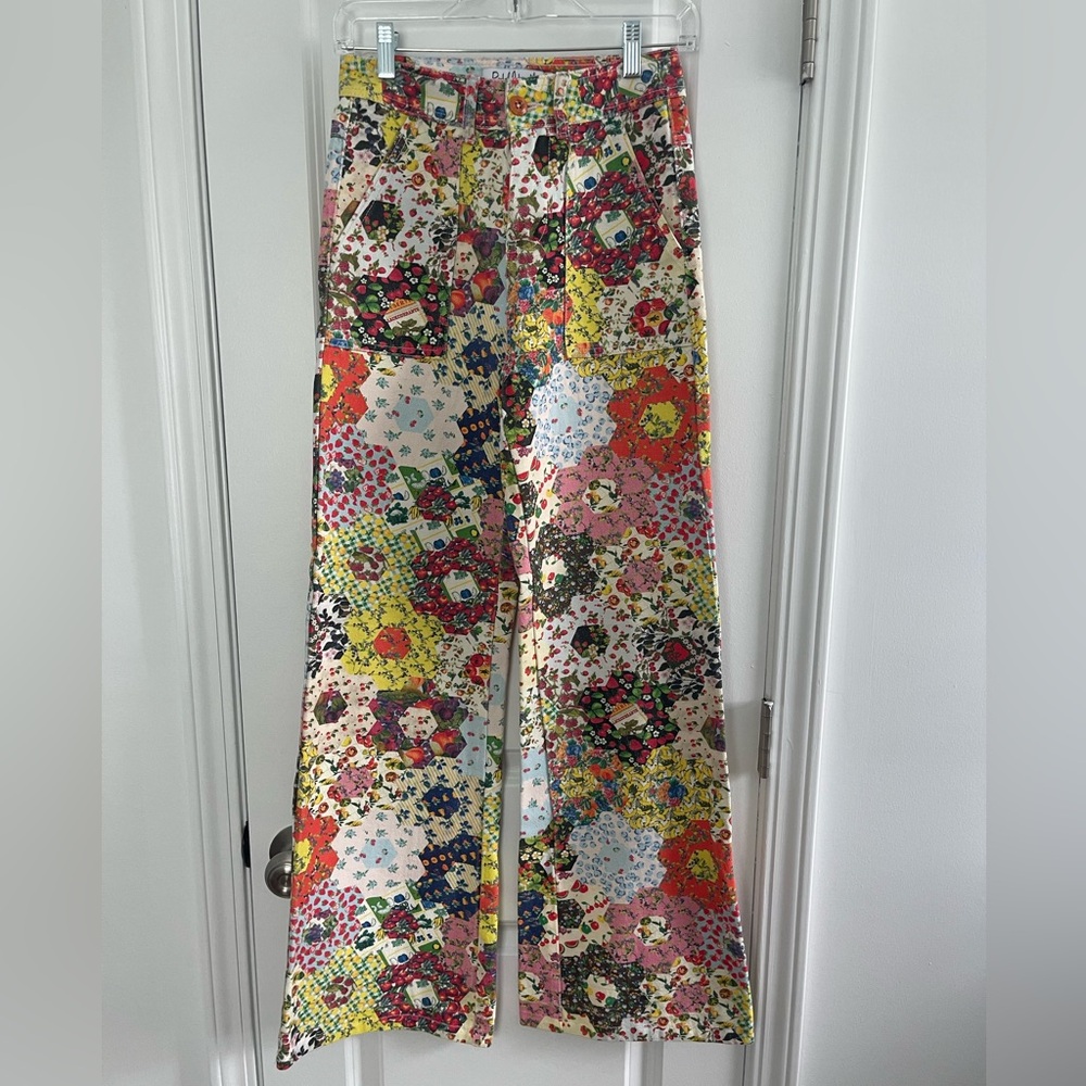 Women’s Rachel Antonoff Floral Patchwork Wide-Leg Jeans